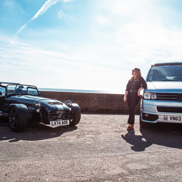 caterham and vw transporter at aldeburgh 10