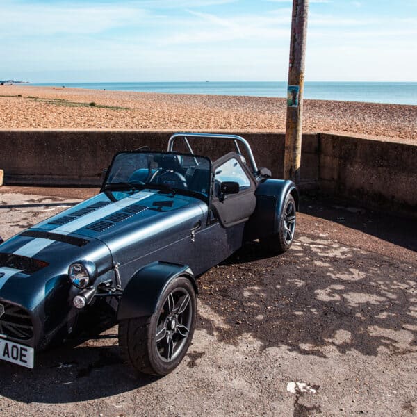 caterham and vw transporter at aldeburgh 6