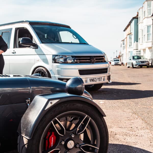 caterham and vw transporter at aldeburgh 7
