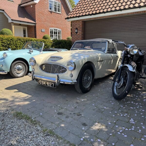 120525 Collection of Austin Healey 3000 and Frogeye Sprite and Triumph T100 5