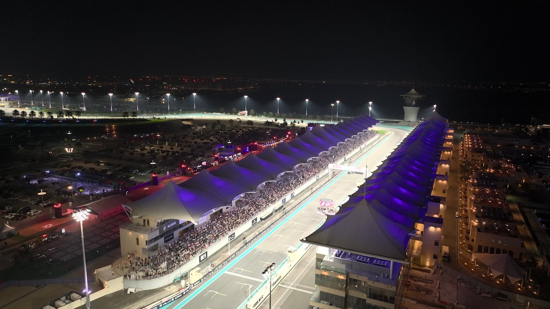 A2RL Track at Night Overlook 1