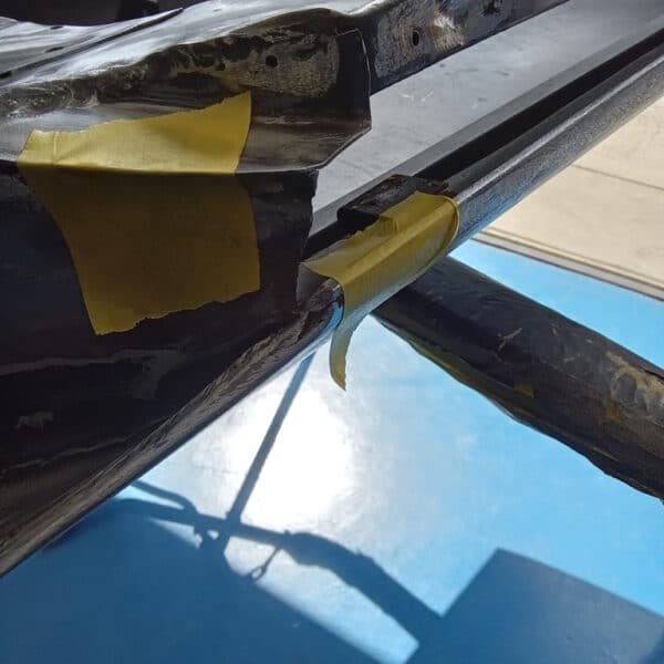 03.06.2025 1969 Aston Martin DB6 Volante Blue door frames prepped 7