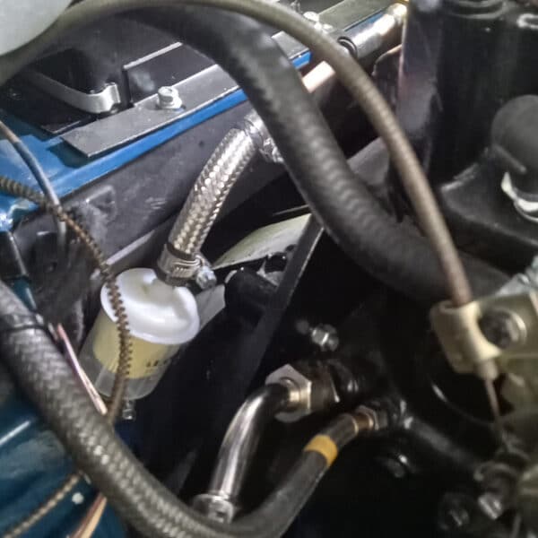240625 1973 MG B Roadster fuel pipe and servo fitment 12