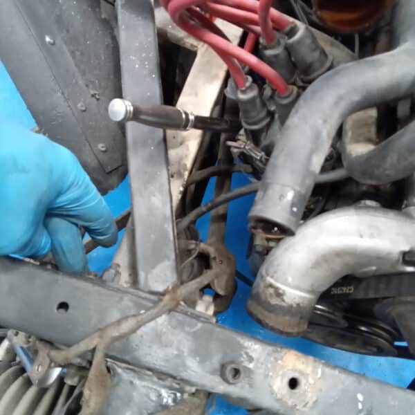 10.07.2025 1967 Jaguar E Type Cream Series 1 22 gearbox and engine removal 24