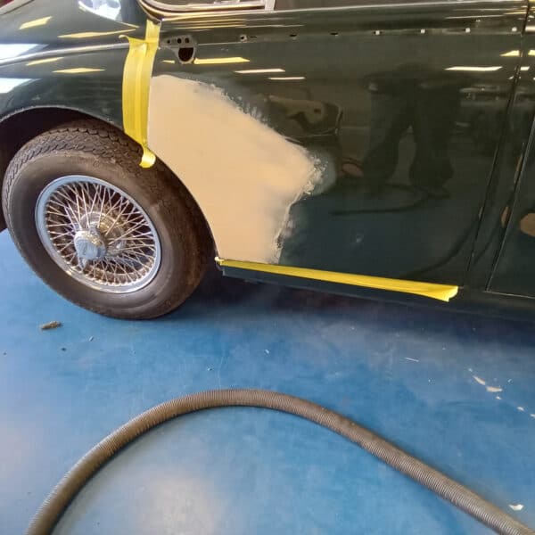 14072025 1965 Jaguar MK2 prime and dent repair 15