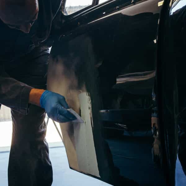 1965 Jaguar Mk2 Door Paint Repair 9