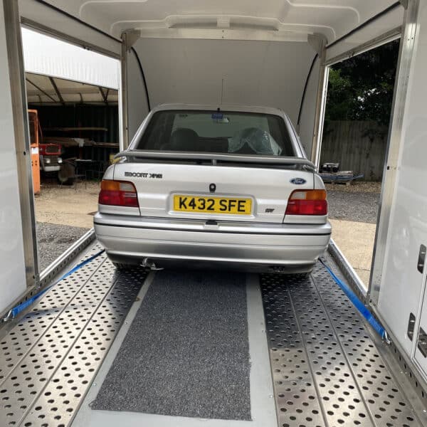 07.08.2025 1993 Ford Escort XR3I Silver transport 1