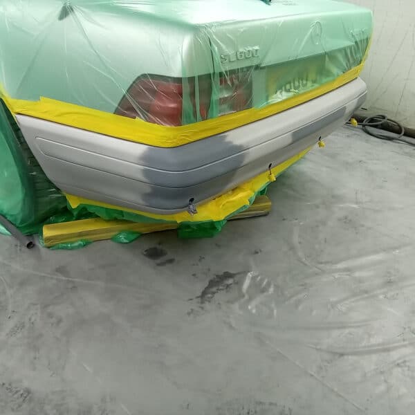 080825 1996 Mercedes SL600 Rear Bumper Paint Repair 10