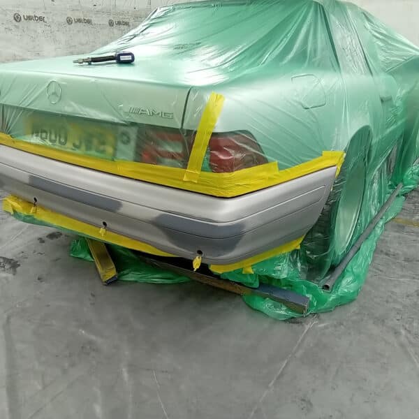 080825 1996 Mercedes SL600 Rear Bumper Paint Repair 11