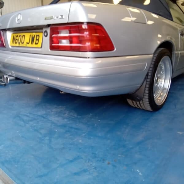 080825 1996 Mercedes SL600 Rear Bumper Paint Repair 18