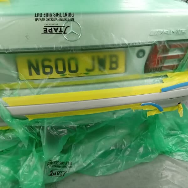 080825 1996 Mercedes SL600 Rear Bumper Paint Repair 8