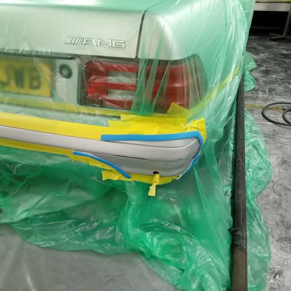 080825 1996 Mercedes SL600 Rear Bumper Paint Repair 9