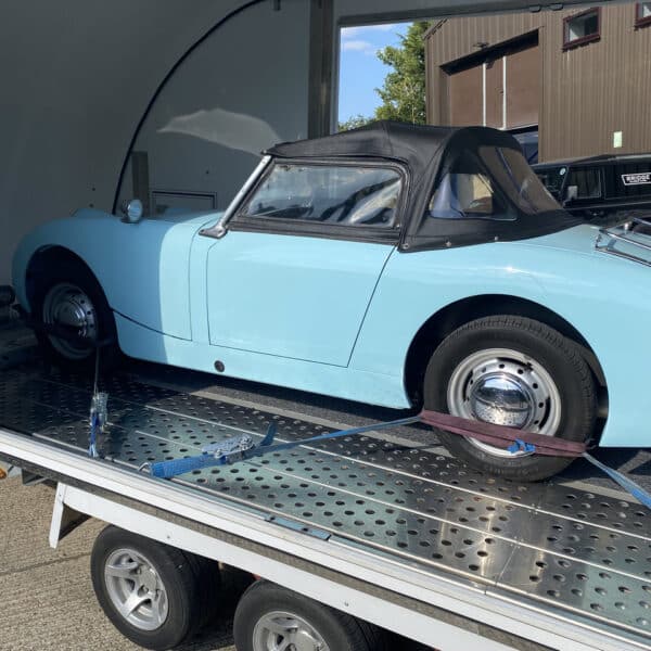 12.08.2025 1958 Austin Healey Frogeye Sprite Blue transport 2
