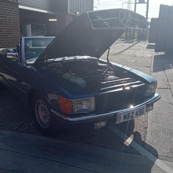 12.08.2025 1985 Mercedes 500SL Blue Rebuild 3