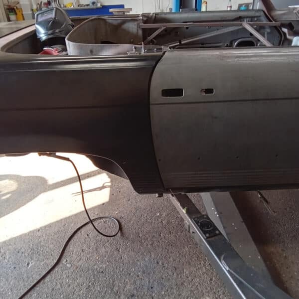 120825 1978 Mercedes 350SL Rear Quarter Panel and Bumper Fit 3