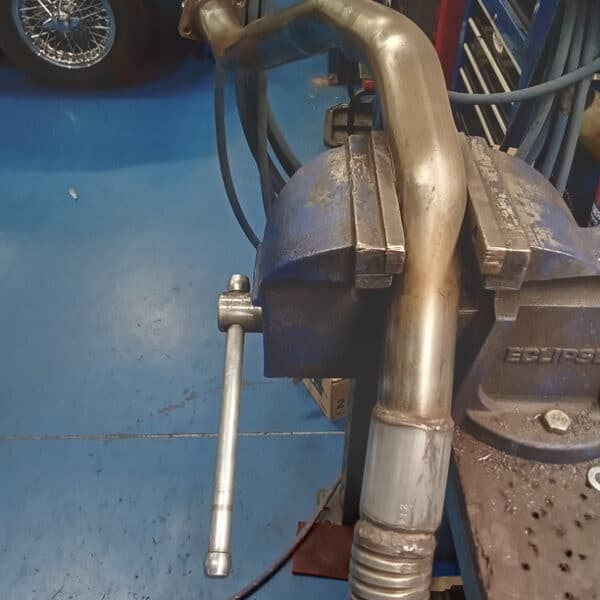 031025 1939 Jaguar SS100 Downpipes heat shields and exhaust pipes 5