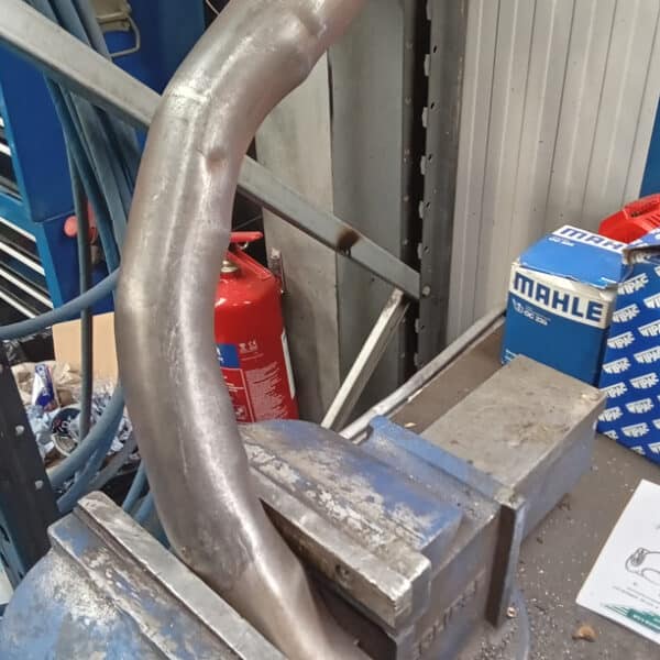 031025 1939 Jaguar SS100 Downpipes heat shields and exhaust pipes 9