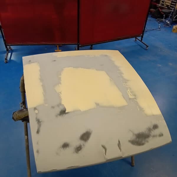 031025 1975 MGB GT V8 Bonnet Prepped for Polyfan 4