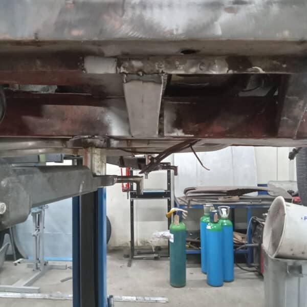 071025 1970 Aston Martin DBS Floor Hole Filled and Brake Master Welded In 3