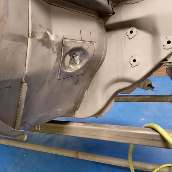 081025 1979 Mercedes 350SL Firewall Piece Welded In