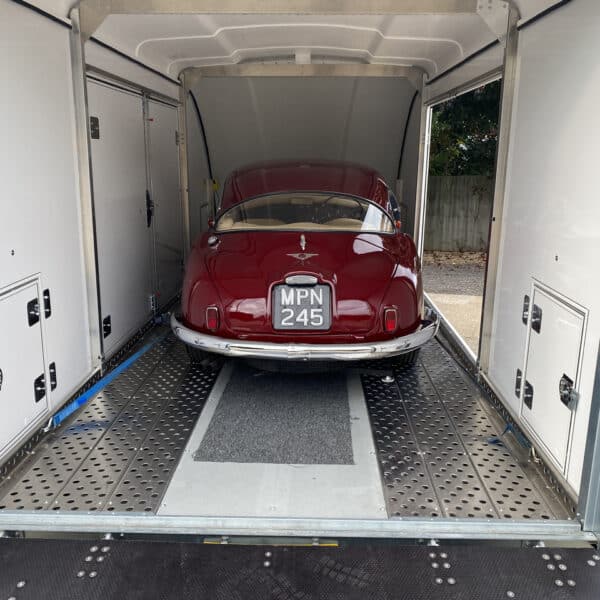 101025 1956 Jensen 541 loaded for transport to ACA