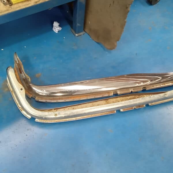 111025 1973 Mercedes 250 Front Bumper Strip Down 3