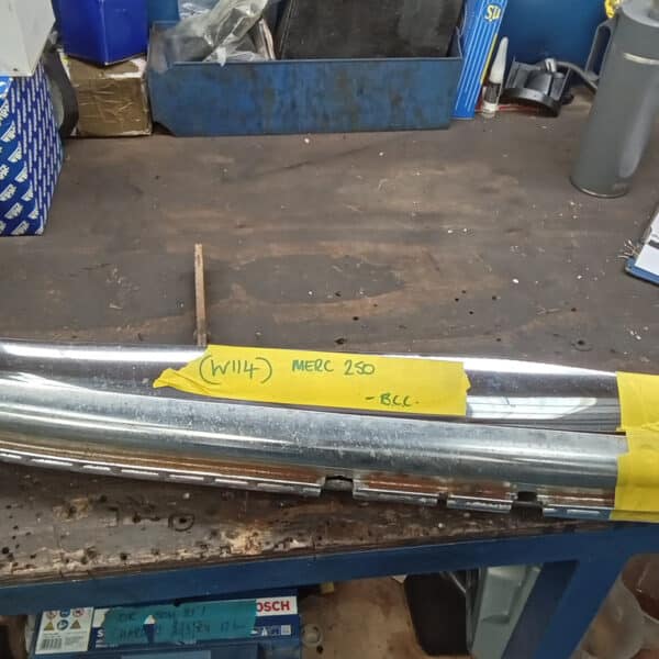 111025 1973 Mercedes 250 Front Bumper Strip Down