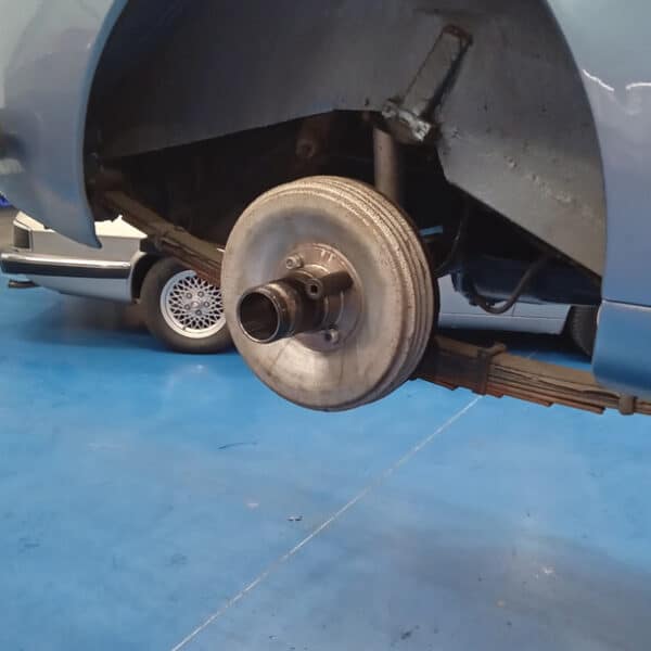 1956 Jensen 541 Repairs handbrake brake adjust 6