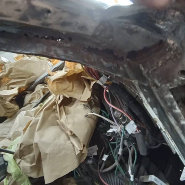 221025 1970 Aston Martin DBS A Pillar Rust