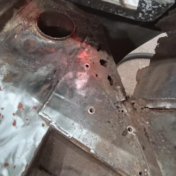 231025 1970 Aston Martin DBS Rust Under Blower Motor 13