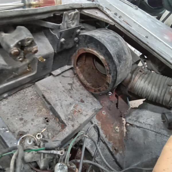 231025 1970 Aston Martin DBS Rust Under Blower Motor 6