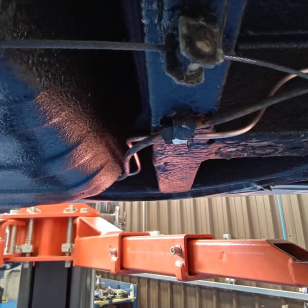 251025 1969 Audi 70L Rear Brakes Fuel Lines Exhaust Heat Shield 11