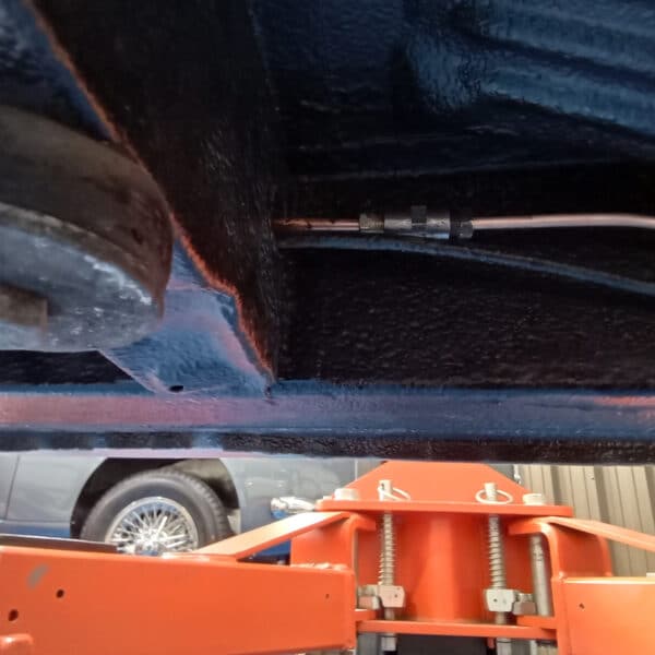 251025 1969 Audi 70L Rear Brakes Fuel Lines Exhaust Heat Shield 12