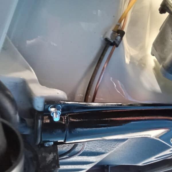 251025 1969 Audi 70L Rear Brakes Fuel Lines Exhaust Heat Shield 14