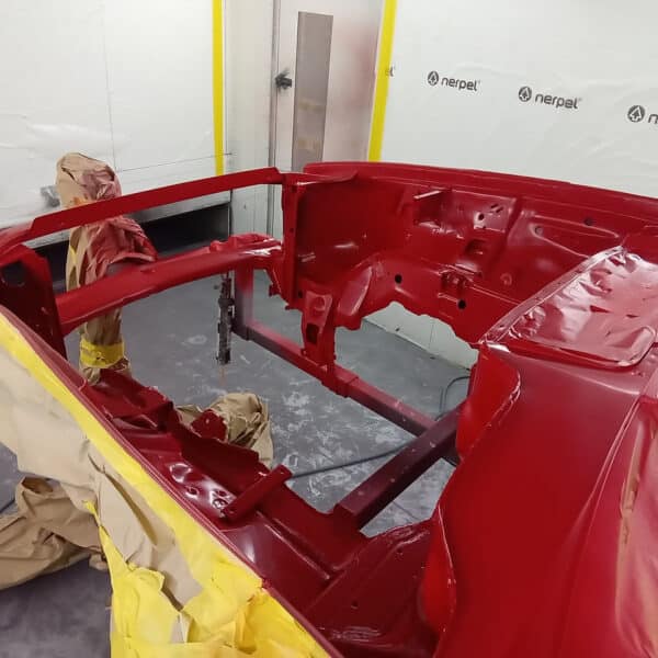 281025 1978 Mercedes 350SL Engine Bay Painted 2