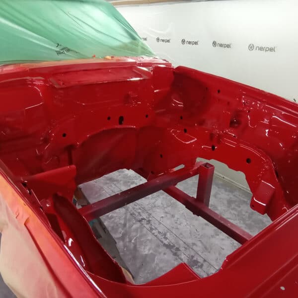 281025 1978 Mercedes 350SL Engine Bay Painted 6