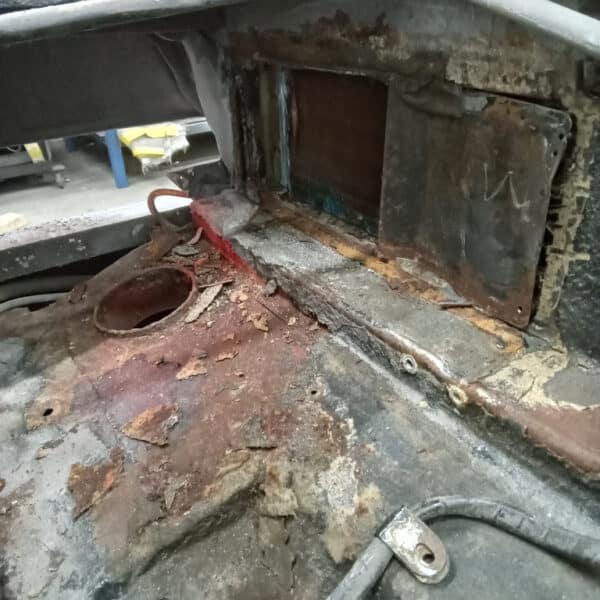 041025 1970 Aston Martin DBS Rust Under Blower Motor