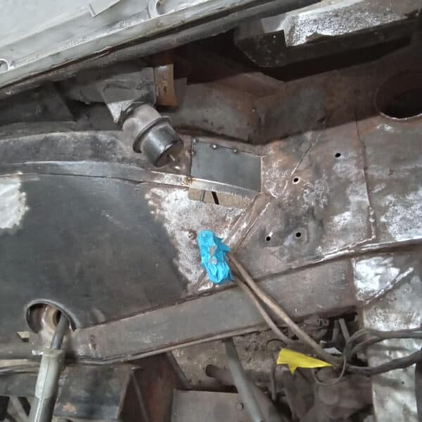 111125 1970 Aston Martin DBS Rust Repair under brake reservoir 5