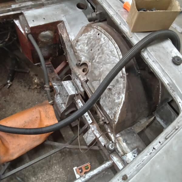 121125 1970 Aston Martin DBS Engine Bay Prep 2