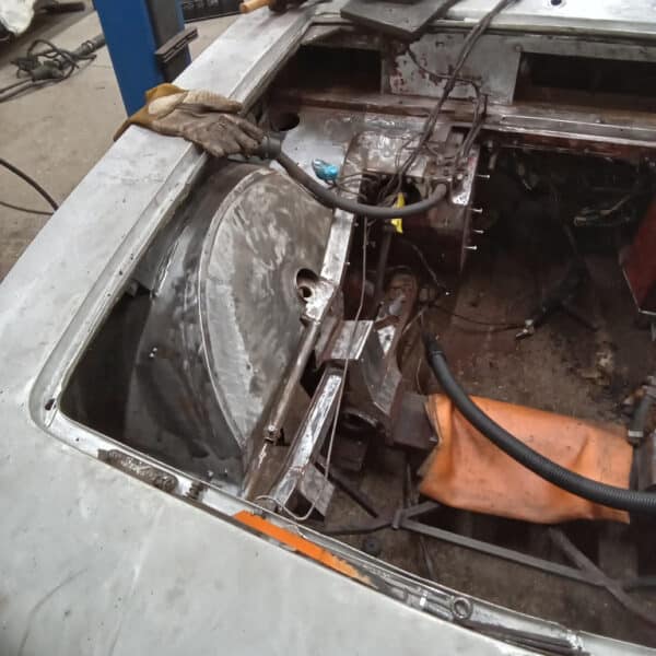 121125 1970 Aston Martin DBS Engine Bay Prep