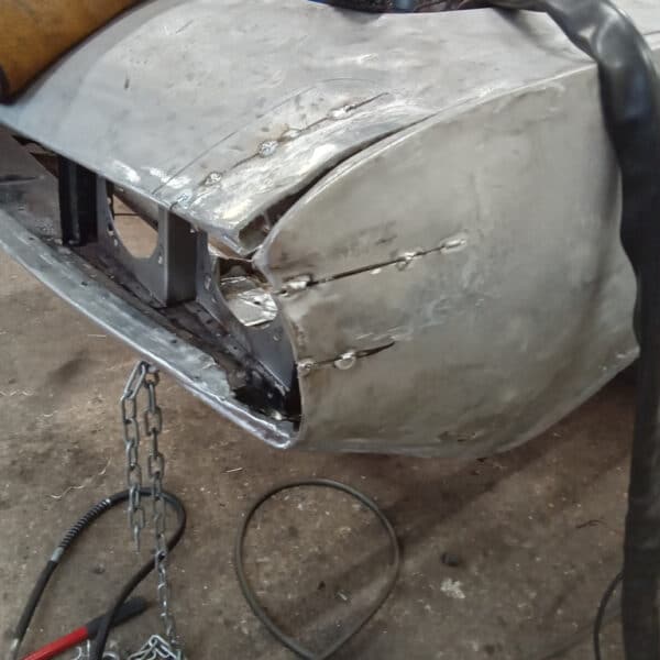 141125 1970 Aston Martin DBS Front End Cut for Grille Fitment 5