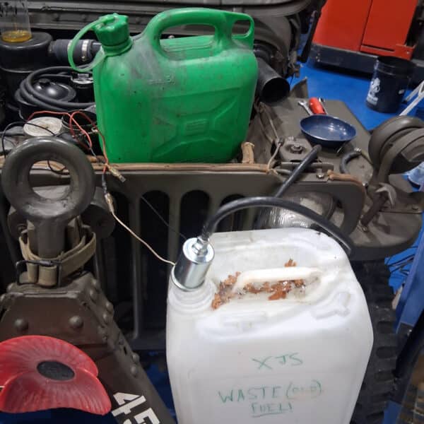 211125 1944 Ford GPW Fuel Filter and New Fuel 3