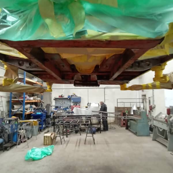121225 1970 Aston Martin DBS Underside Prepped for Paint 2