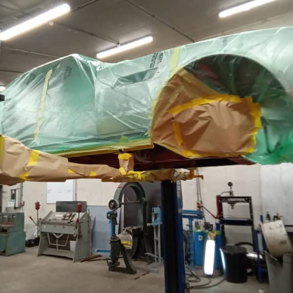 121225 1970 Aston Martin DBS Underside Prepped for Paint