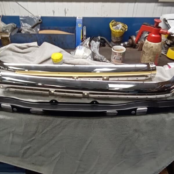 261125 1973 Mercedes 250 New Bumpers Exhaust and Intake Manifods Chrome Bashbar 31