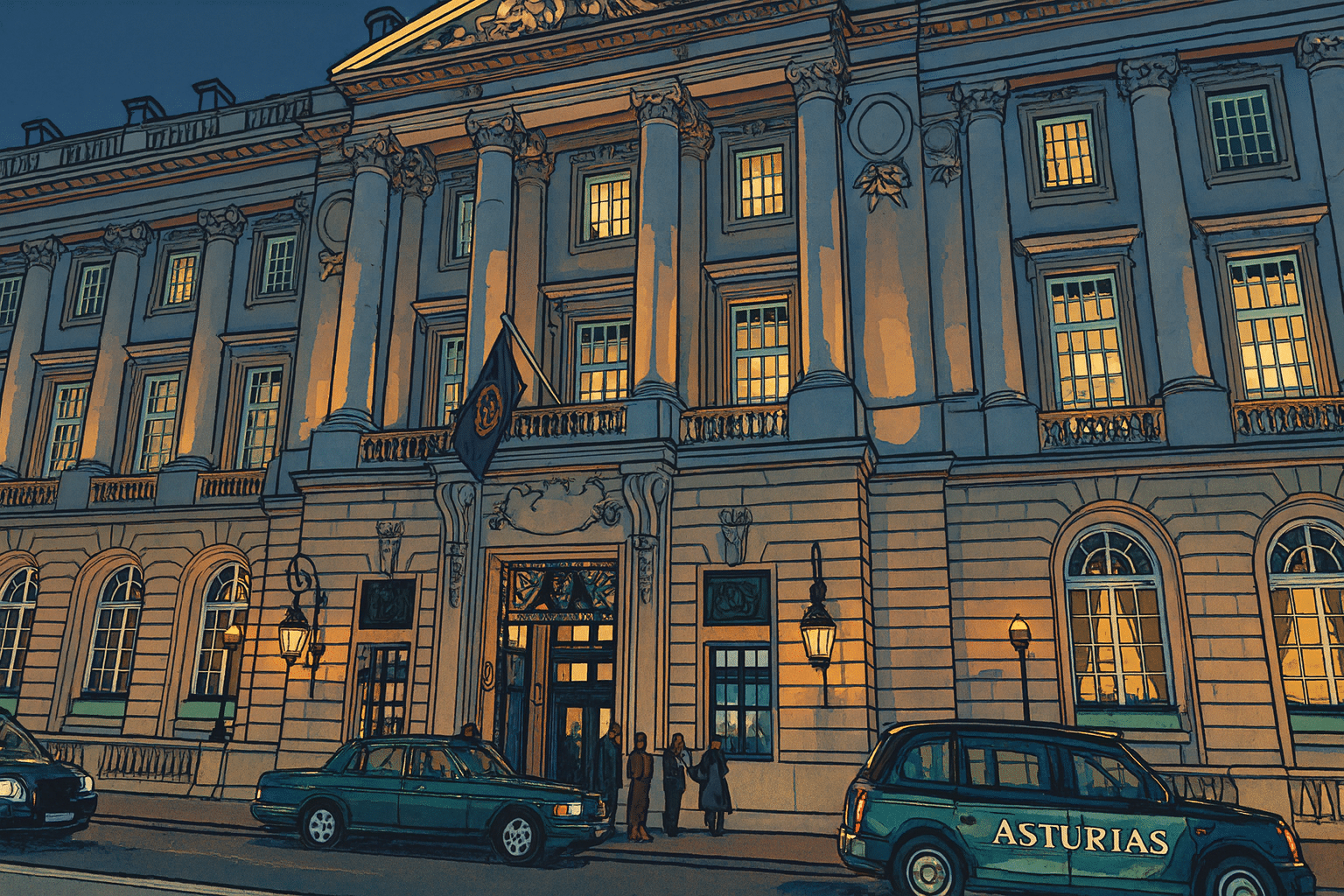 Royal Automobile Club Pall Mall Cartoon CGI