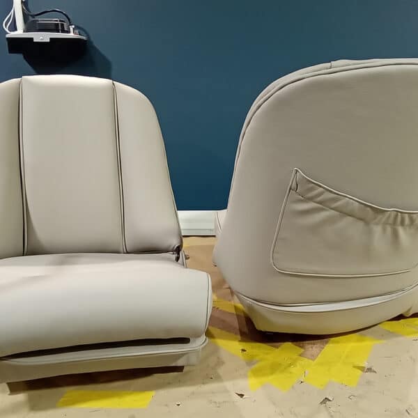 210126 1960 Jensen 541R Front Seats Finished