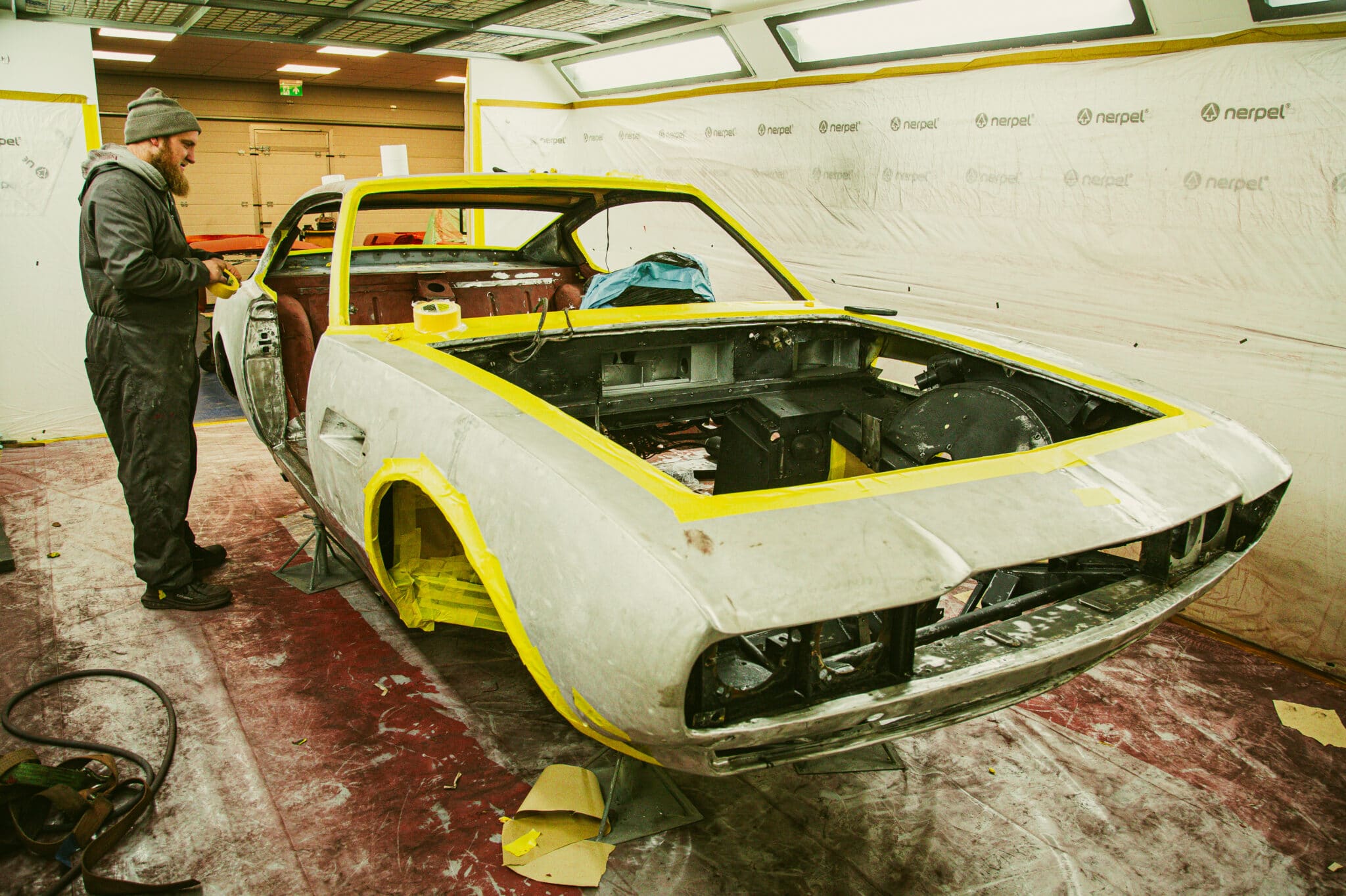 210126 1970 Aston Martin DBS Floors Engine Bay Painted 8 scaled