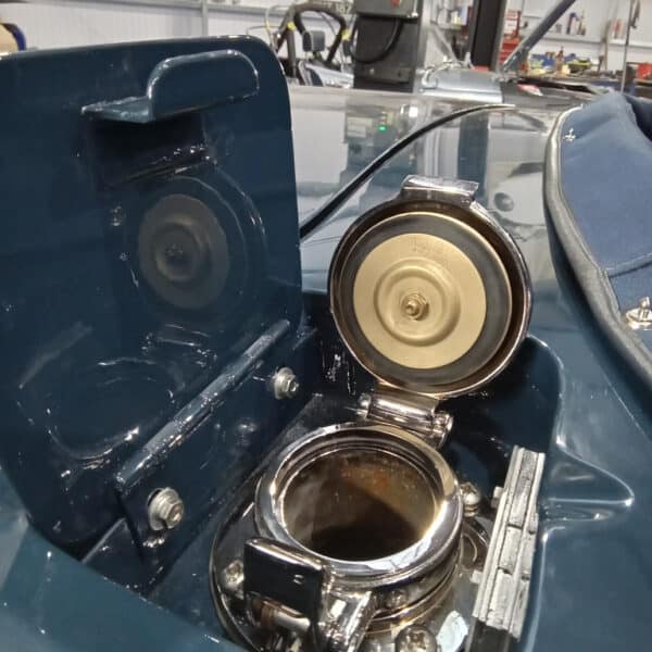 230126 1969 Aston Martin DB6 Volante Fuel Caps Door Cards Battery Mount and Stone Guards 10