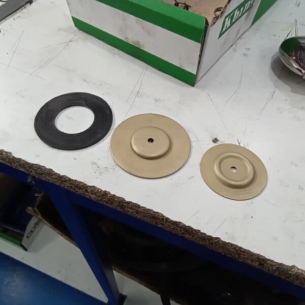 230126 1969 Aston Martin DB6 Volante Fuel Caps Door Cards Battery Mount and Stone Guards 14